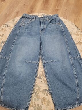 We The Free Light Blue Barrel Wide Leg Jeans